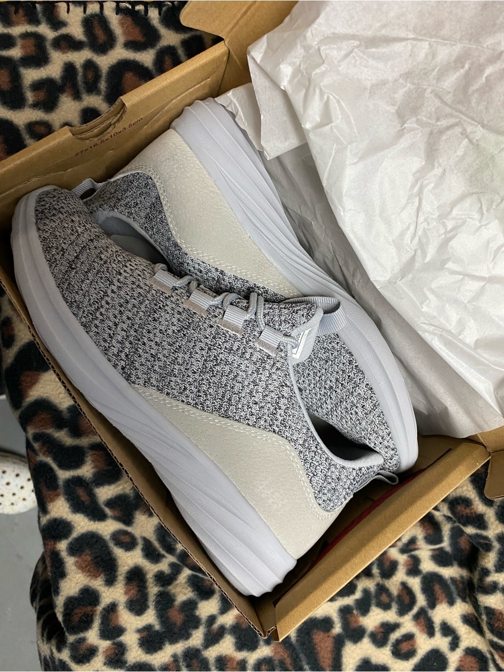 Dream Pairs Gray Knit Slip-On Athletic Sneakers